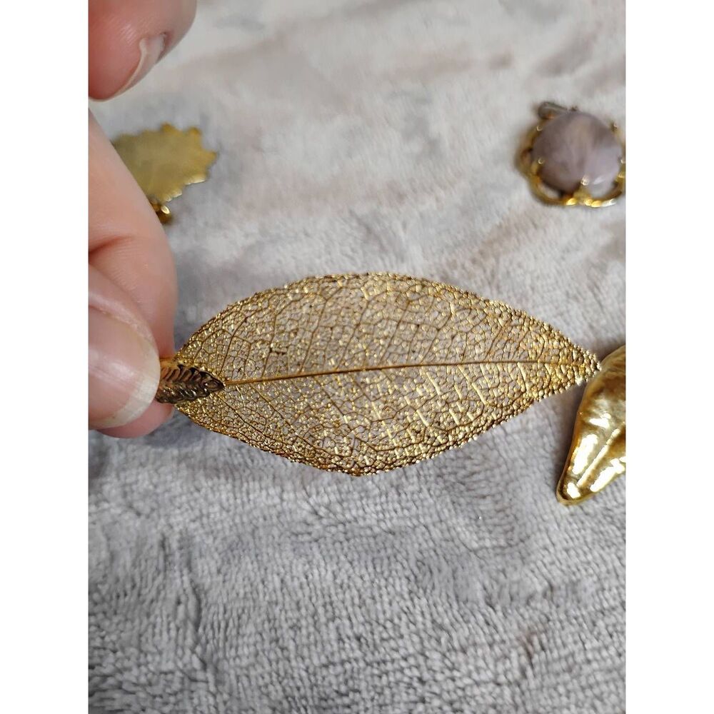 Gold Dipped Leaves And Other Pendants - image 3